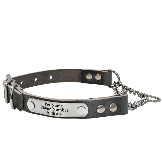 Personalized Martingale Collar - Distressed Gray