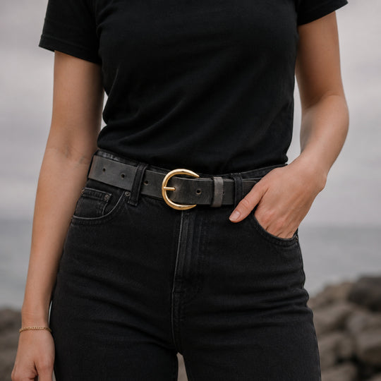Rhiannon Belt - Grey - Gold