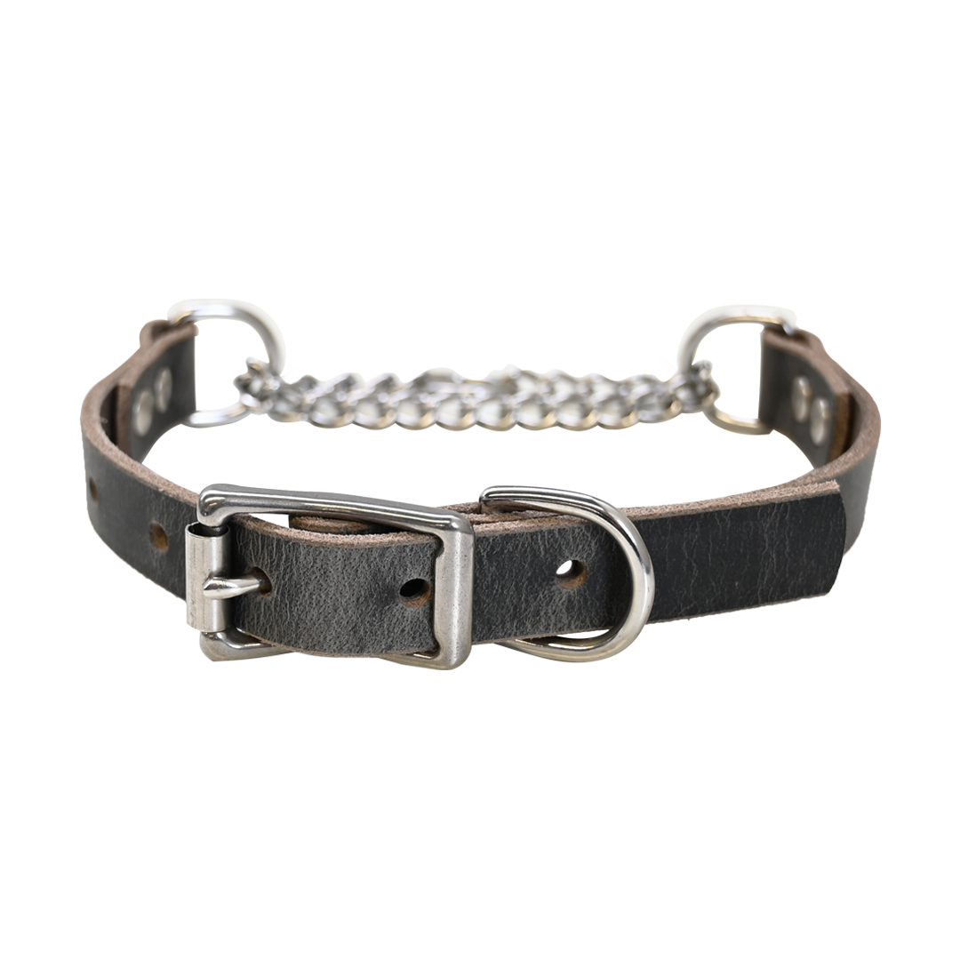 Martingale Collar - Distressed Gray Leather