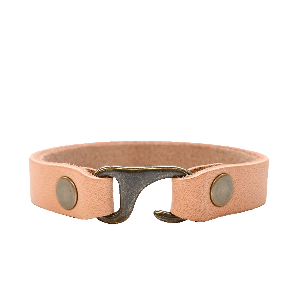 Natural Leather Clasp Bracelet | American Bench Craft
