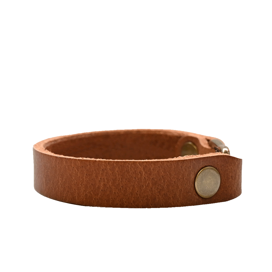 Tan Canyon Belt Hook Clasp Bracelet - Side