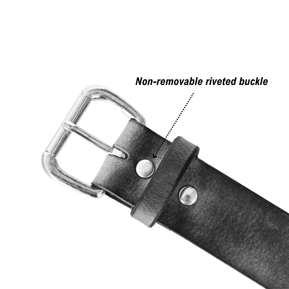 journeyman belt buckle - rivets -grey/nickel