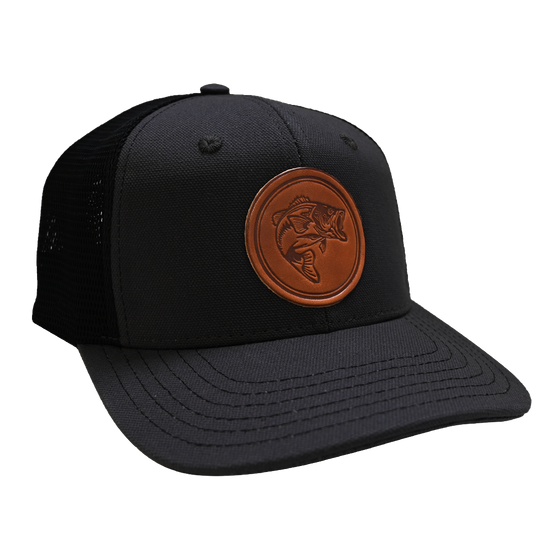 Large Mouth Bass Hat - Black