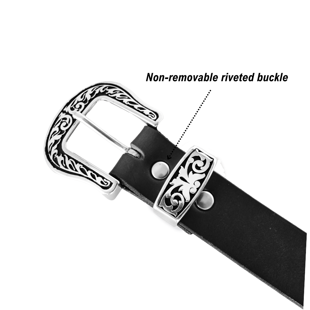 black mesa belt - rivets - black