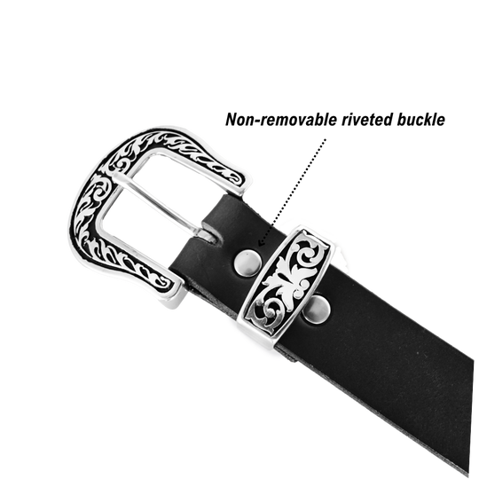 black mesa belt - rivets - black