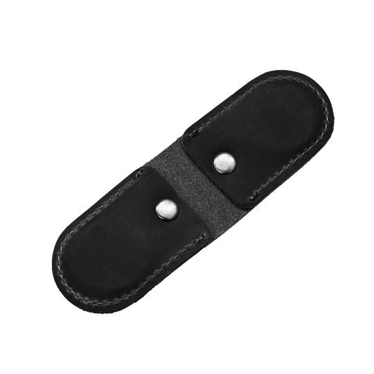 Magnetic Money Clip - Black Leather - Open