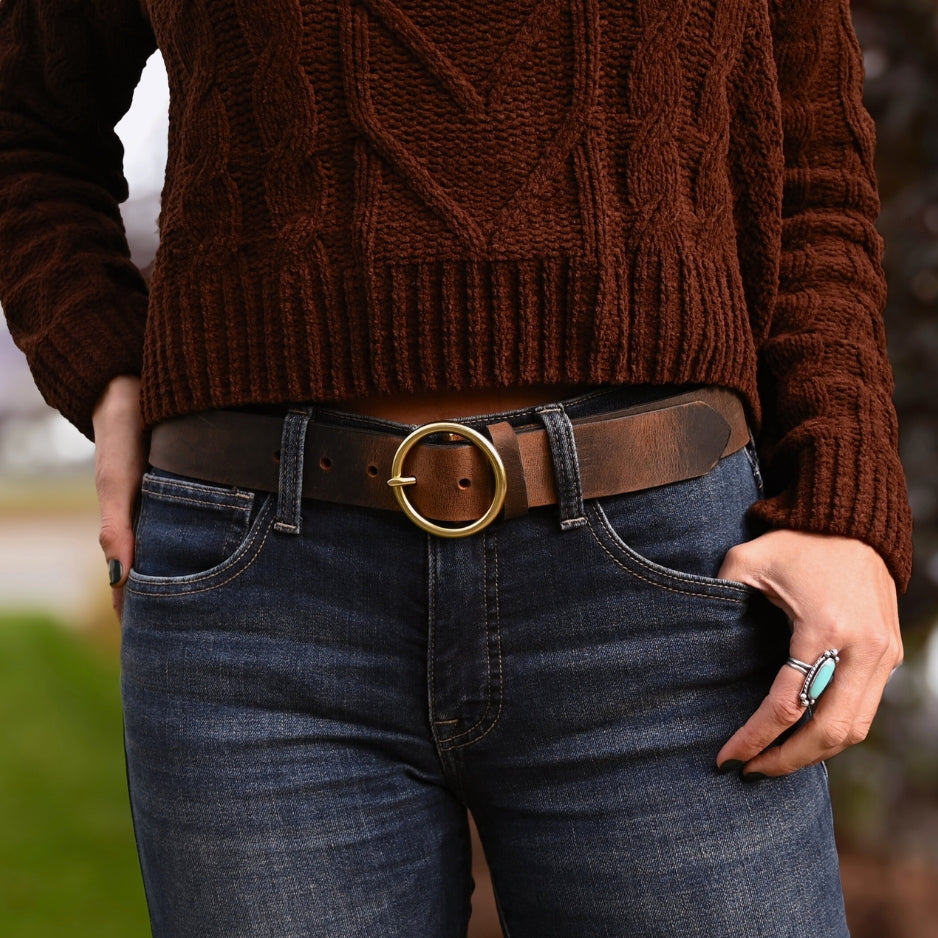 Mustang Belt - Brown Leather - Lifestyle Photo 2