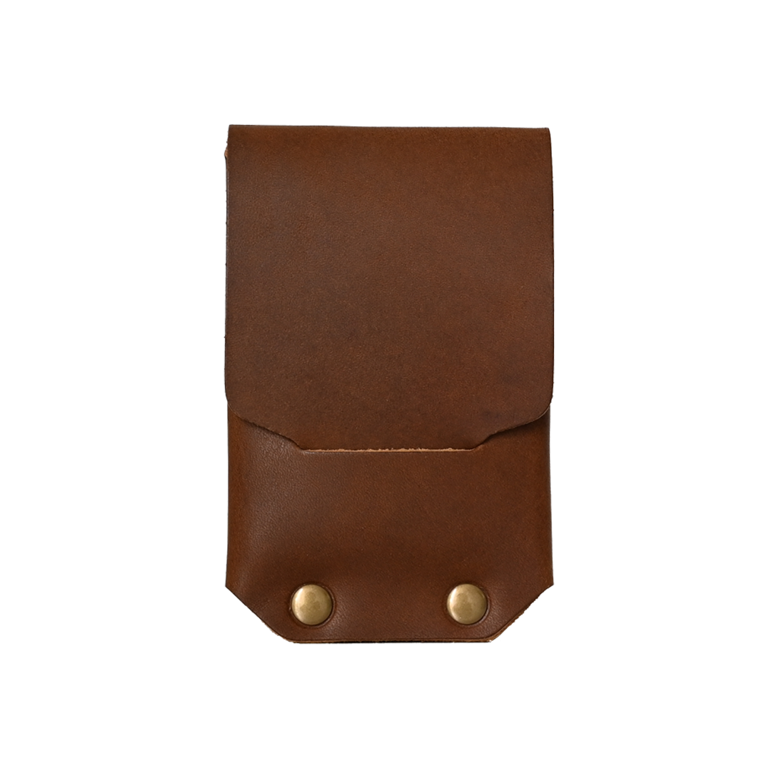 Revere Wallet - Brown Leather Antique Brass Rivets