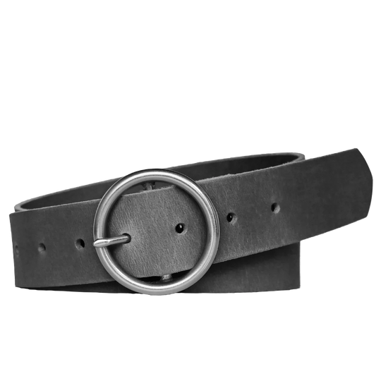 sequoia belt - women's belt - gray with nickel buckle