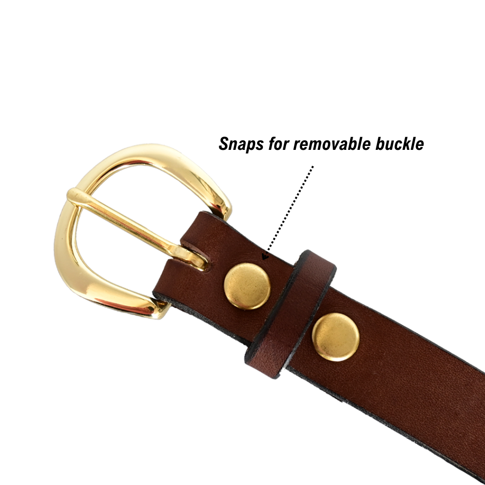 sierra belt buckle - brown/brass