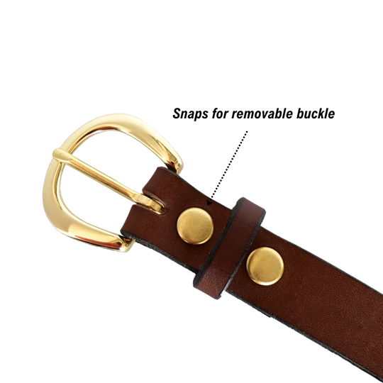 sierra belt buckle - brown/brass