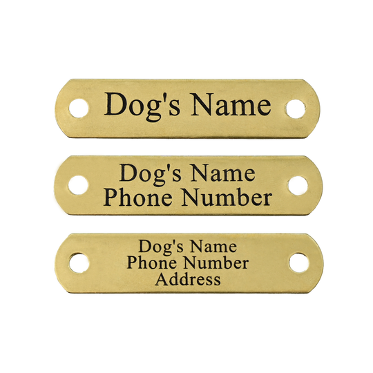 Brass Dog Nameplate - Small Breed