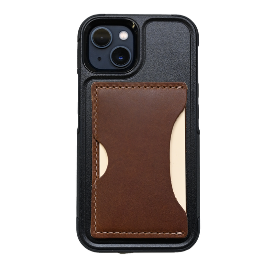 Brown Leather Phone Card Holder