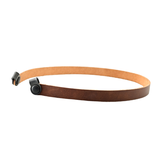 leather sunglass strap - brown leather
