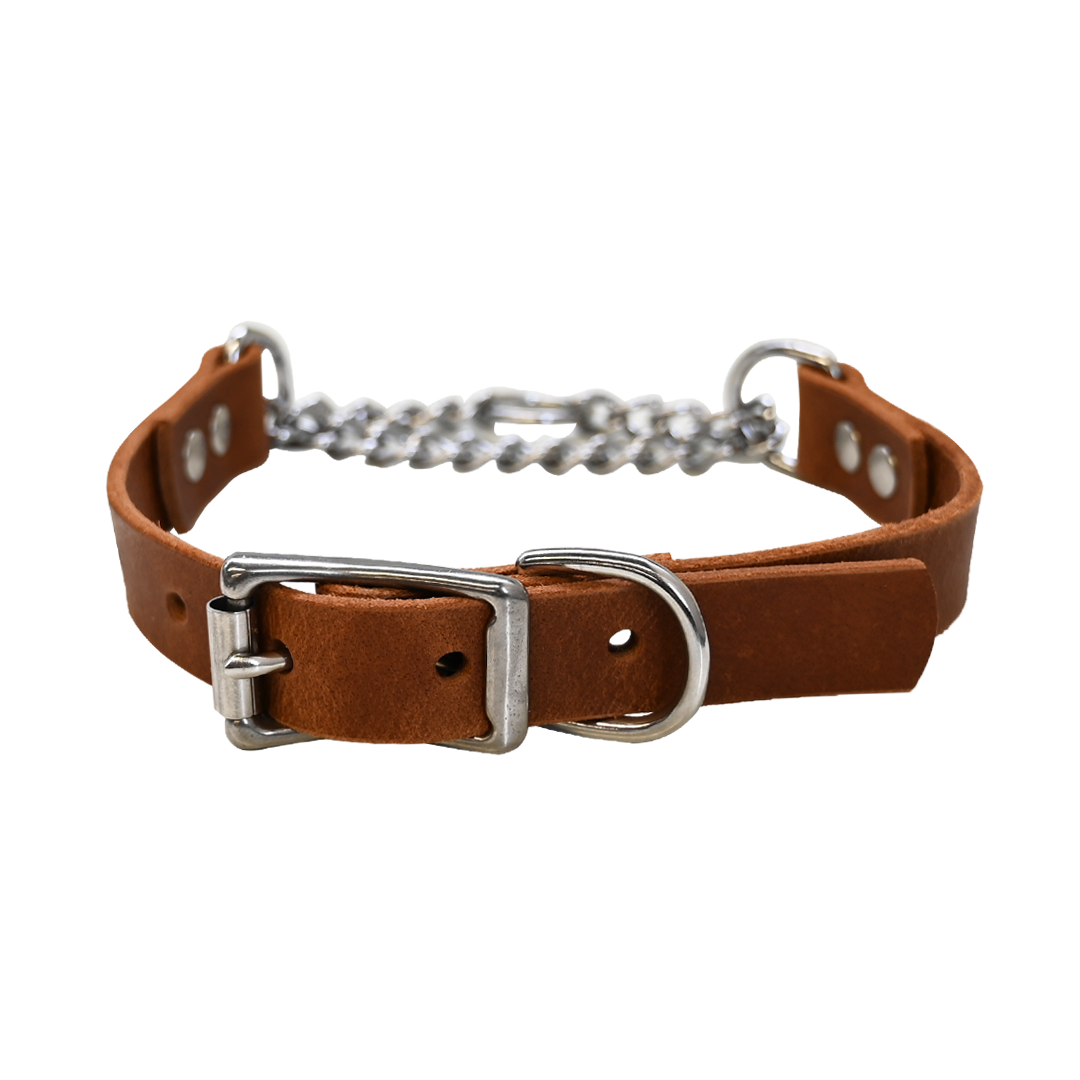 Martingale Collar - Distressed Tan Leather