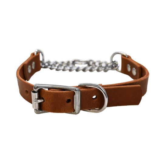 Martingale Collar - Distressed Tan Leather
