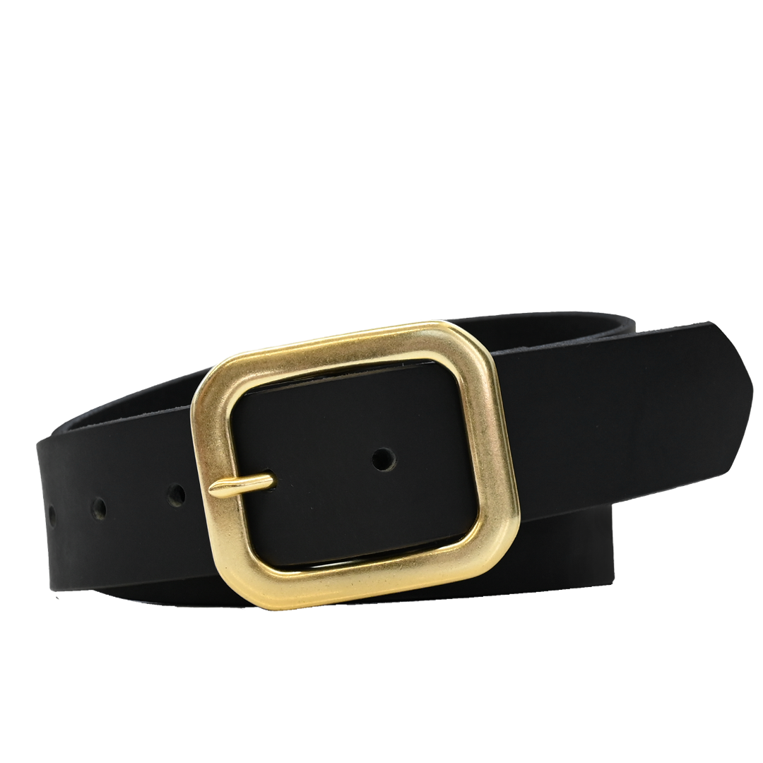 Winona Belt - Black - Brass