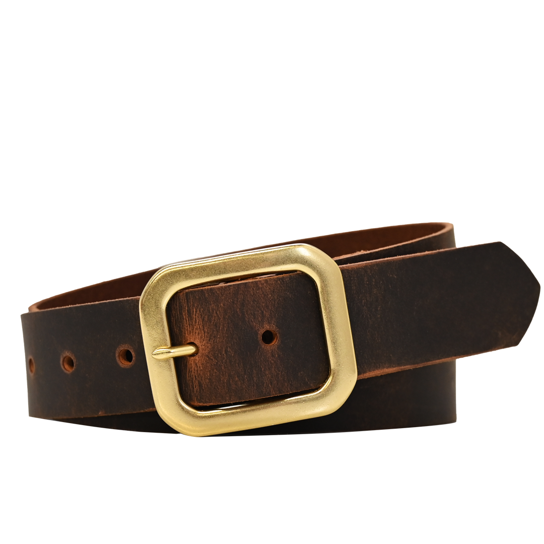 Winona Belt - Brown - Brass