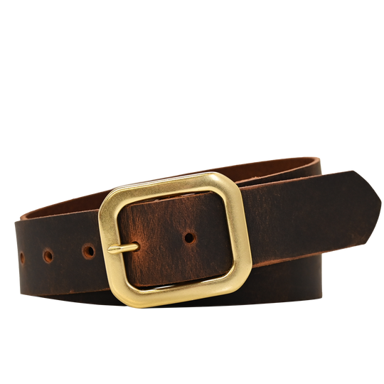 Winona Belt - Brown - Brass
