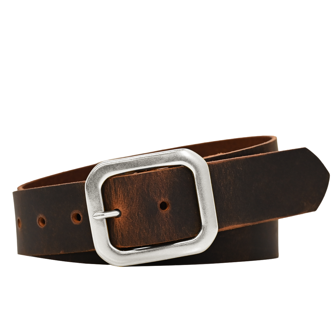 Winona Belt - Brown - Nickel