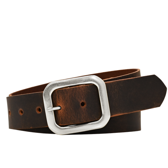 Winona Belt - Brown - Nickel