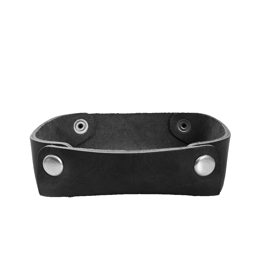 Travel Valet Tray - Black Front