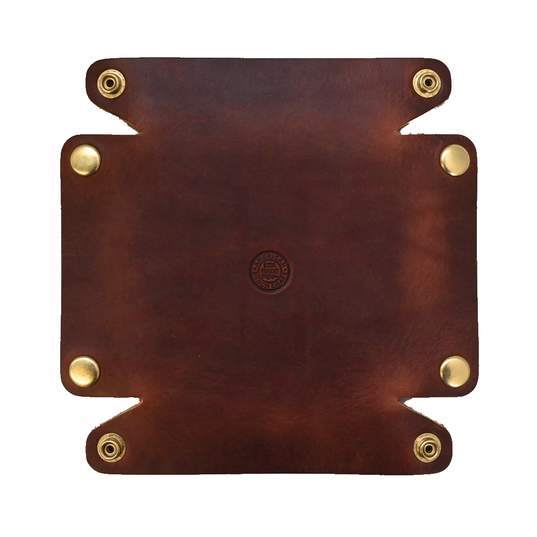 Travel Valet Tray - Brown - Open- Back