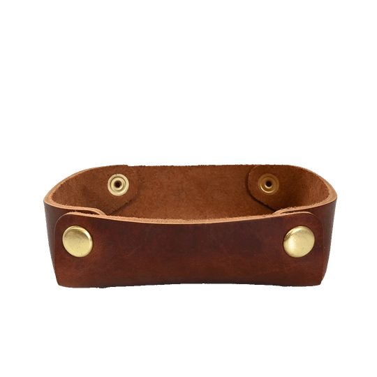 Travel Valet Tray - Brown - Front 