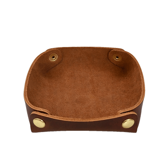 Travel Valet Tray - Brown - Top