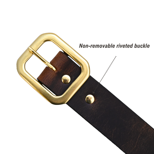 Winona Belt - Brown - Brass - Buckle