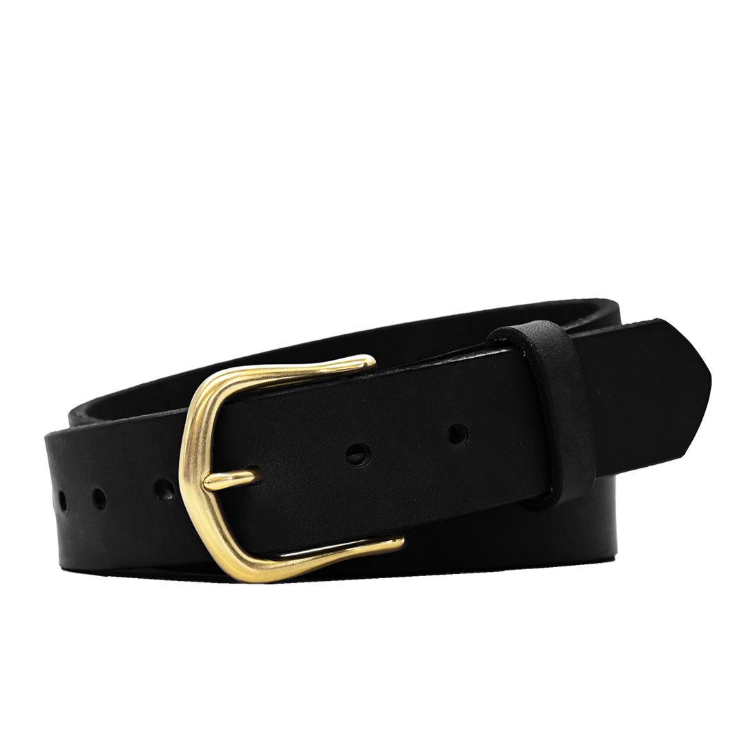 WomensWorkBeltBlackBrass