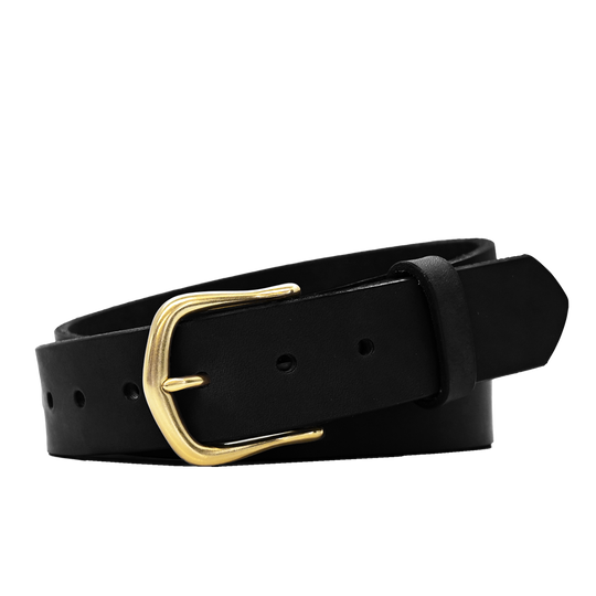 WomensWorkBeltBlackBrass