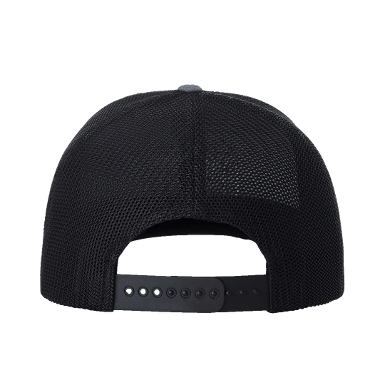 American Flag Trucker Hat - Charcoal - Back