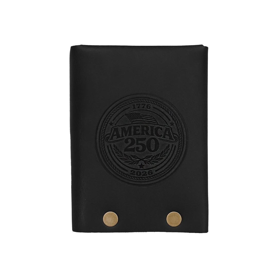 Hammer Riveted Wallet - 250th - Black - Brass