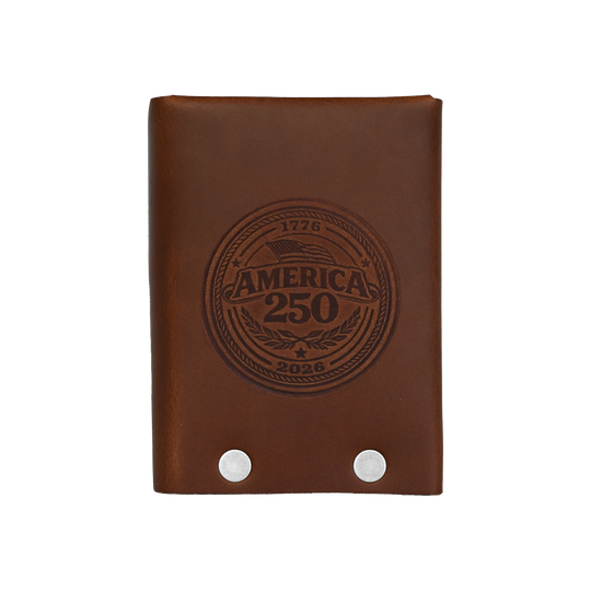 Hammer Riveted Wallet - 250th - Brown - Nickel