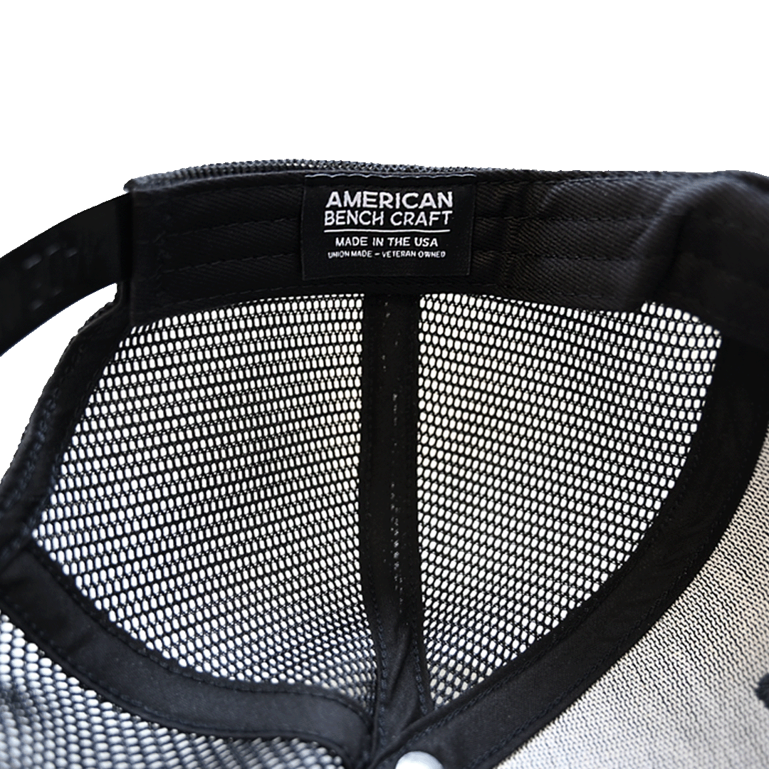 American Flag Trucker Hat - Charcoal - Inside brim