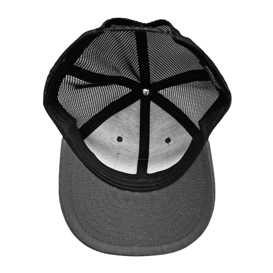 American Flag Trucker Hat - Charcoal - Upside down