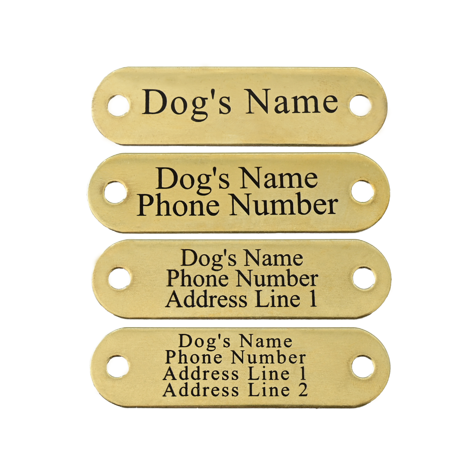 Brass Dog Nameplate Large Breed
