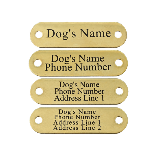 Brass Dog Nameplate - Large Breed