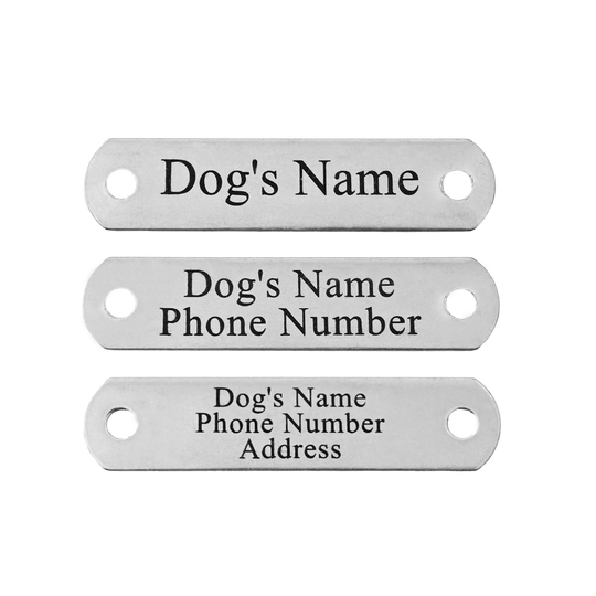 Silver Dog Nameplate - Martingale Collar