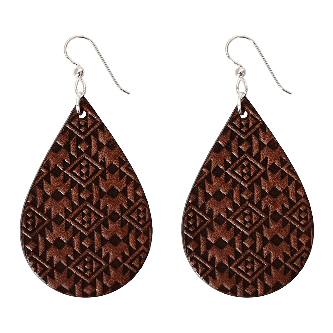 Aztec Earrings--American Bench Craft-ABC-EAR-AZE-BRT