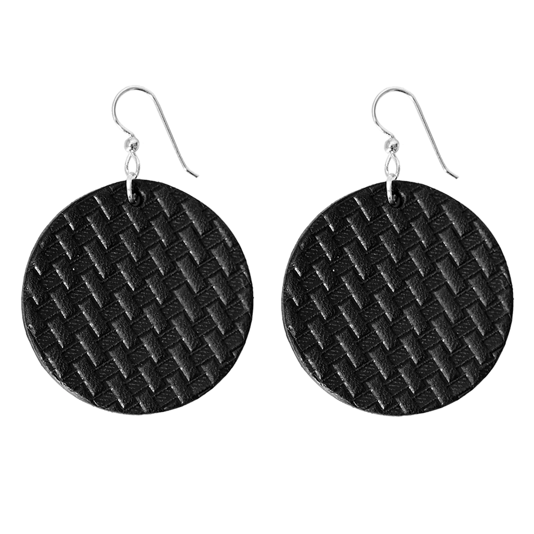 Basketweave Earrings--American Bench Craft-ABC-EAR-BWE-BLC