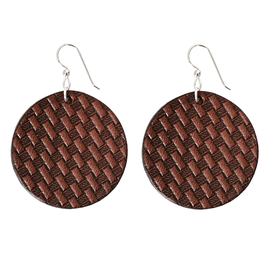 Basketweave Earrings--American Bench Craft-ABC-EAR-BWE-BRC