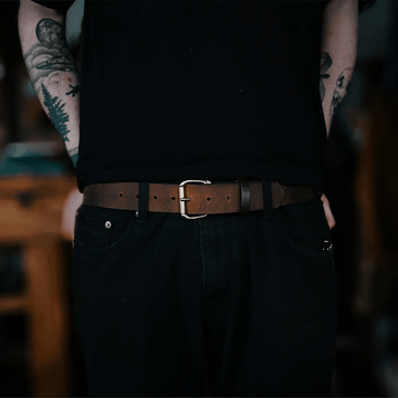 Full grain leather belt key holder distressed leather belt hook