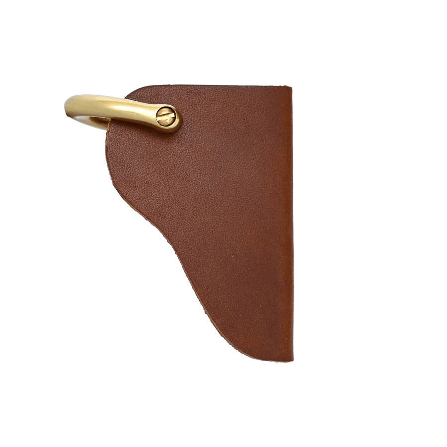 Leather Key Ring | Belt Loop Key Ring | American Bench Craft, Black / Antique Brass