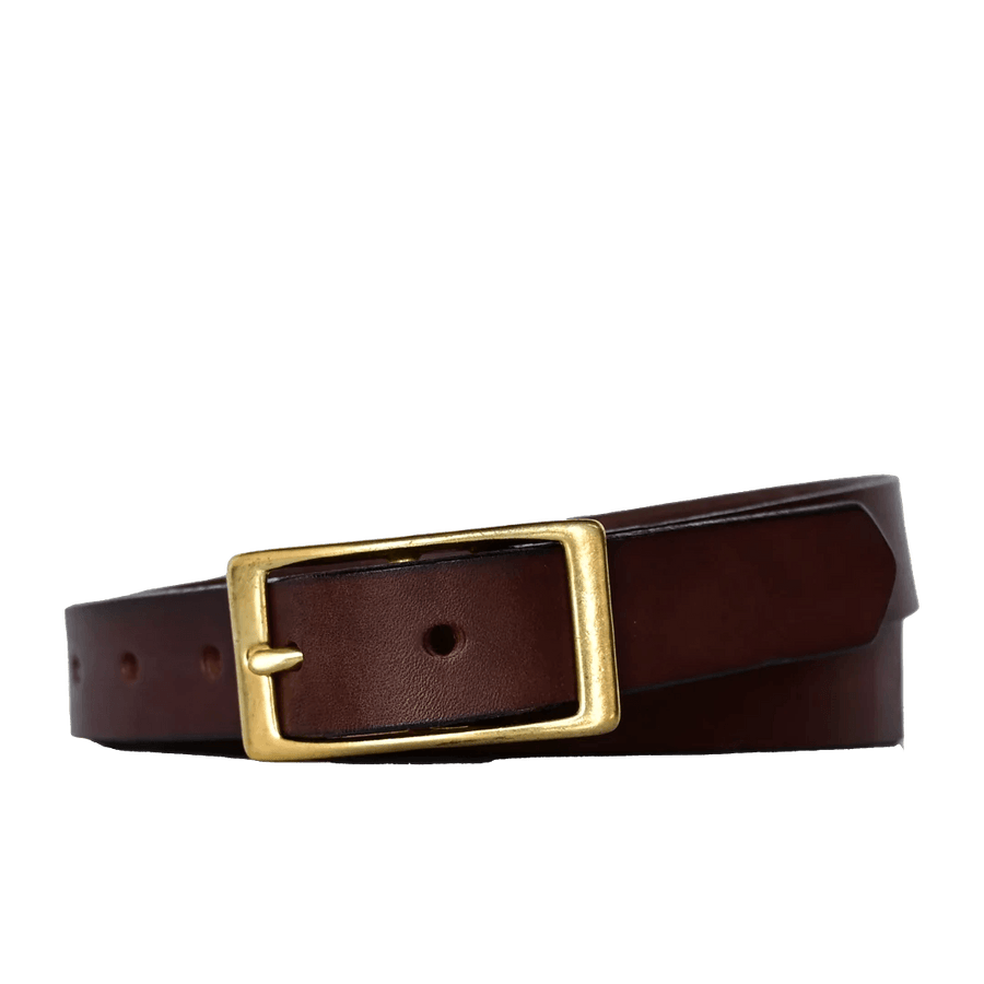 brown gold buckle belt