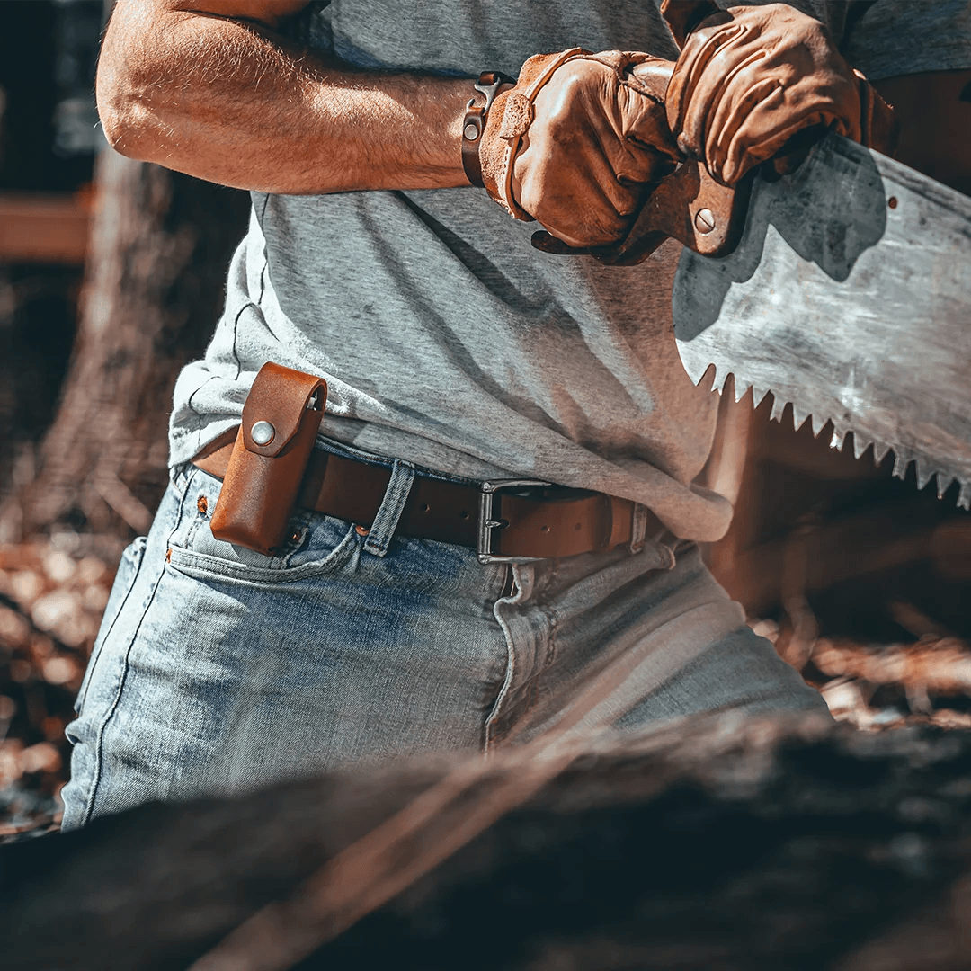 Leather work belts for men best sale
